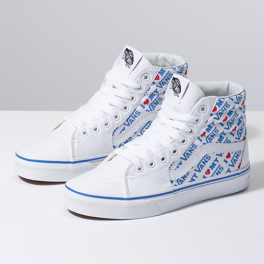 Vans Bayan Spor Ayakkabı I Heart Vans Sk8-Hi Beyaz Outlet | 43809-554